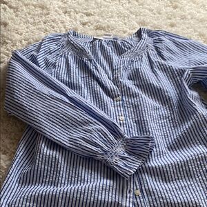 GAP Blue and White Striped Top NWT Size S